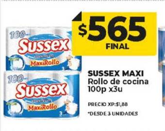 Supermayorista Vital Sussex maxi rollo de cocina oferta
