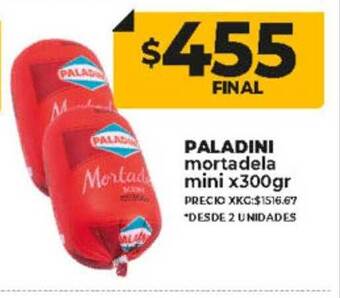 Supermayorista Vital Paladini mortadela mini oferta
