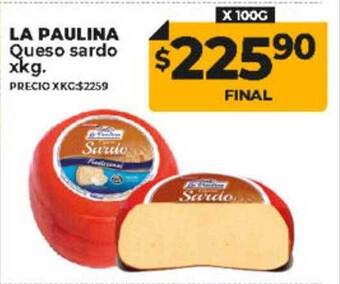 Supermayorista Vital La paulina queso sardo xkg oferta