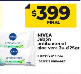 Supermayorista Vital Nivea jabon antibacterial aloe vera oferta