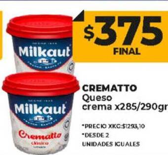 Supermayorista Vital Crematto queso crema oferta