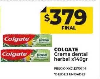 Supermayorista Vital Colgate crema dental herbal oferta