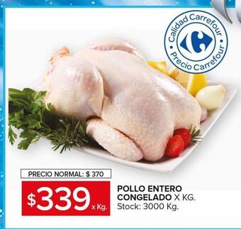 Carrefour Maxi Pollo entero congelado oferta