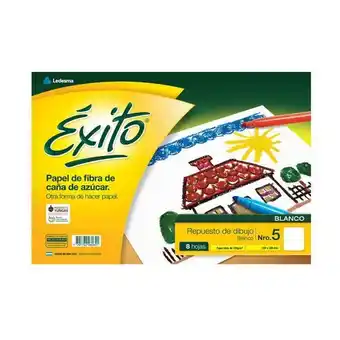 Carrefour Repuesto éxito n5 dibujo blanco 8 hojas oferta