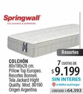 Authogar Colchón springwall oferta