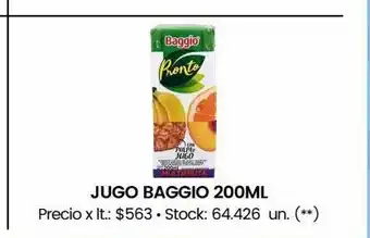 Changomas Jugo baggio 200ml oferta