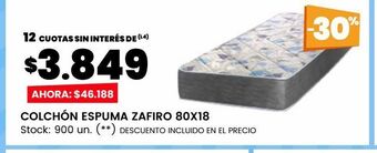 Changomas Colchón espuma zafiro oferta