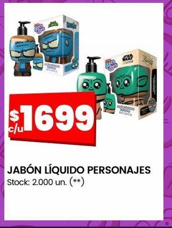 Changomas Jabón líquido personajes oferta