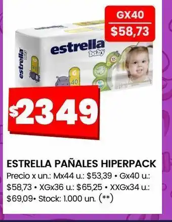 Changomas Pañales estrella oferta