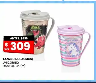 Changomas Tazas dinosaurios oferta