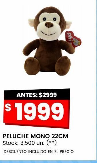Changomas Peluche mono oferta