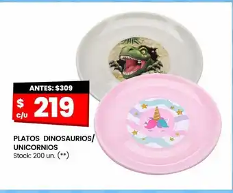 Changomas Platos dinosaurios oferta
