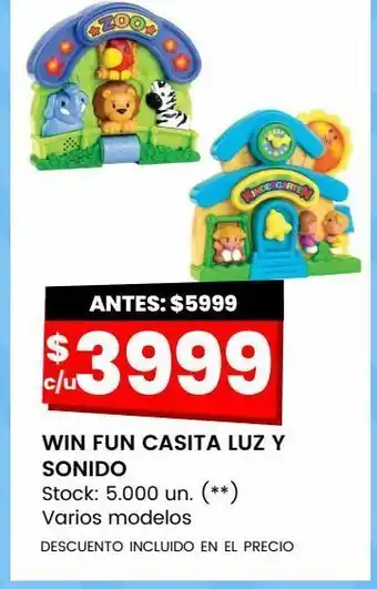 Changomas Win fun casita luz y sonido oferta