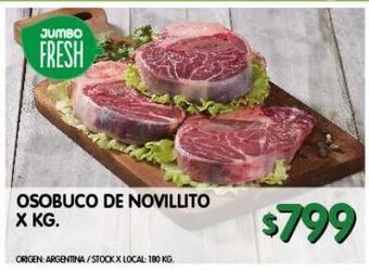 Jumbo Osobuco de novillito x kg oferta