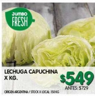 Jumbo Lechuga capuchina x kg oferta