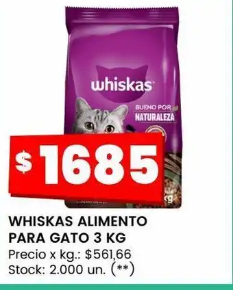 Changomas Alimento para gatos whiskas 3kg oferta