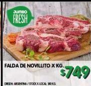 Jumbo Falda de novillito x kg oferta