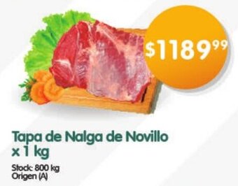 Supermercados Buenos Días Tapa de Nalga de Novillo x 1kg oferta
