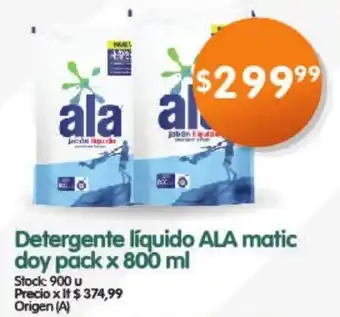Supermercados Buenos Días Detergente Liquido ALA Matic Doypack x 800ml oferta