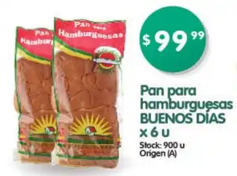 Supermercados Buenos Días Pan para Hamburguesas BUENOS DIAS x 6u oferta