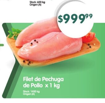 Supermercados Buenos Días Filet de Pechuga de Pollo x 1kg oferta
