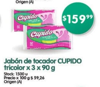 Supermercados Buenos Días Jabón de Tocador CUPIDO Tricolor x 3 x 90g oferta