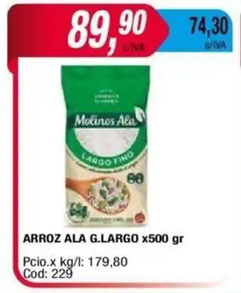 Maxiconsumo Arroz Ala G. Largo x 500g oferta