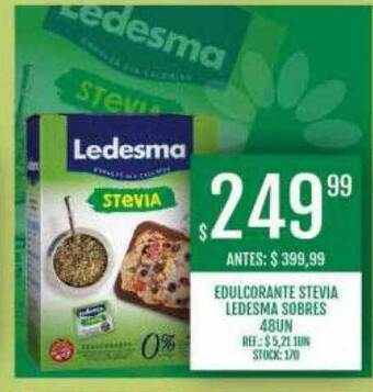 Supermercados Todo Edulcorante stevia ledesma sobres oferta