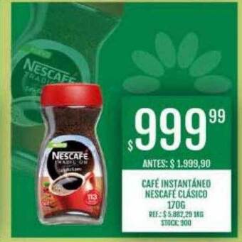 Supermercados Todo Café instantáneo nescafé clásico oferta