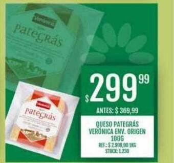 Supermercados Todo Queso pategrás verónica env. origen oferta