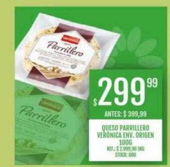 Supermercados Todo Queso parrillero verónica env. origen oferta