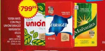 Supermercados Todo Yerba mate con palo unión taragüí mañanita 4flex oferta