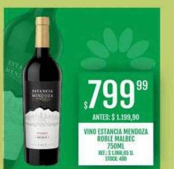 Supermercados Todo Vino estancia mendoza roble malbec oferta