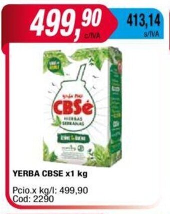 Maxiconsumo Yerba CBSÉ x 1kg oferta