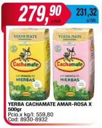Maxiconsumo Yerba CACHAMATE Amar-Rosa x 500g oferta