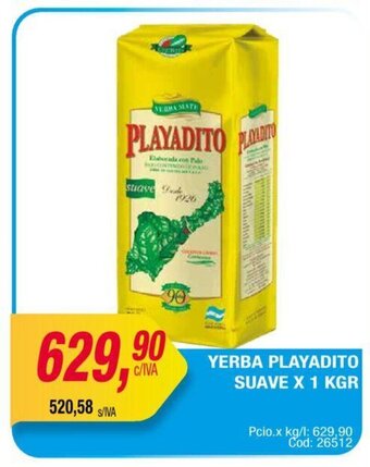 Maxiconsumo Yerba PLAYADITO Suave x 1kg oferta