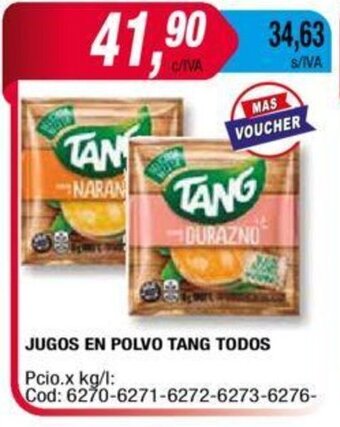 Maxiconsumo Jugos en Polvo TANG Todos oferta