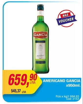 Maxiconsumo Americano GANCIA x 950ml oferta