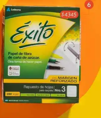 Jumbo Repuesto escolar hojas nº 3 exito margen reforzado oferta