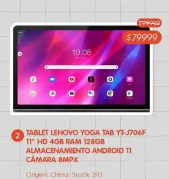 Jumbo Tablet lenovo yoga tab yt-j706f 11" hd 4gb/128gb oferta