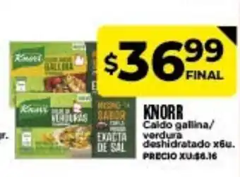 Supermayorista Vital Knorr Caldo gallina/verdura deshidratado x 6u oferta