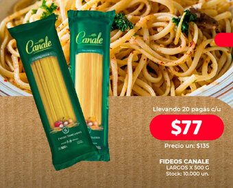 Supermercados Tadicor Fideos Canale 500g oferta