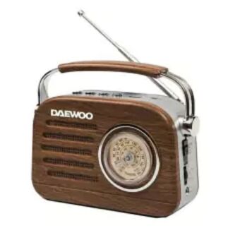 Maitess Radio electrica y pilas retro madera daewoo di-rh220 bluetooth oferta