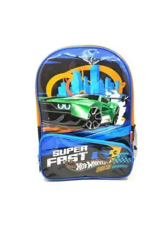 El Mundo del Juguete Mochila escolar espalda 16" hot wheels super fast azul oferta
