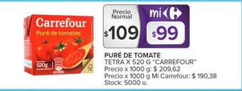 Carrefour Puré de tomate oferta