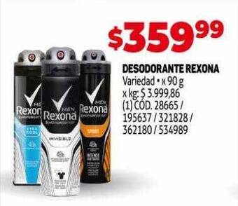 Makro Desodorante rexona oferta
