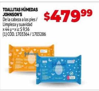 Makro Toallitas húmedas johnson's oferta