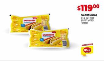 Makro Salchichas m&k oferta