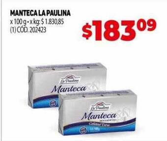 Makro Manteca la paulina oferta