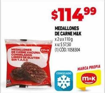 Makro Medallones de carne m&k oferta